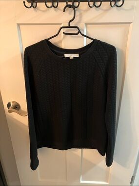 Loft cable knit sweatshirt